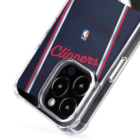 NBA Los Angeles Clippers Distressed Red iPhone 15 Pro MagSafe Case